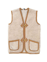 Afbeelding in Gallery-weergave laden, Alwero Bodywarmer Gilet Wol Beige Adult
