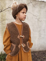 Afbeelding in Gallery-weergave laden, Alwero Bodywarmer Gilet Wol Beige Kids
