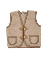 Afbeelding in Gallery-weergave laden, Alwero Bodywarmer Gilet Wol Beige Kids
